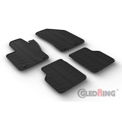 Abbildung von Gledring 0751 Fußmattensatz Gummi vorne und hinten 4 schwarz 750mm 550mm