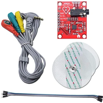 Abbildung von Youmile EKG Modul AD8232 Messpuls Herzfrequenzsensor Kit Überwachungssensor für Arduino mit DuPont Kabel