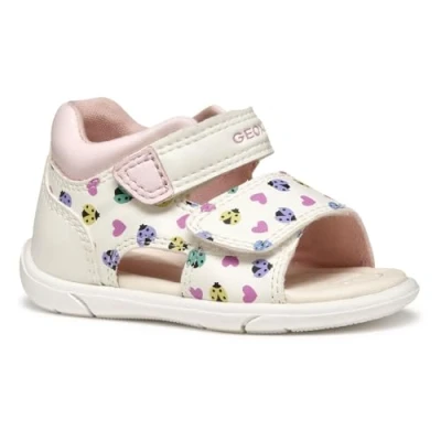Abbildung von Geox Baby Mädchen B ZAPITO Girl Sandal, White/Multicolor, 18 EU