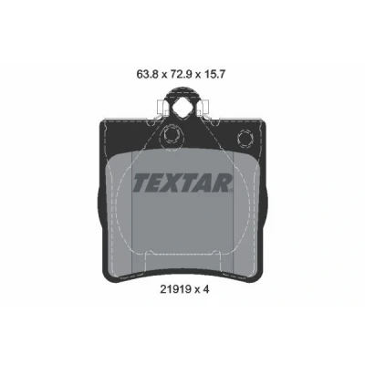 Abbildung von TEXTAR 2191903 Bremsbelagsatz nicht für Verschleißwarnanzeiger vorbereitet MERCEDES BENZ: E Class Saloon, C CLK Coupe