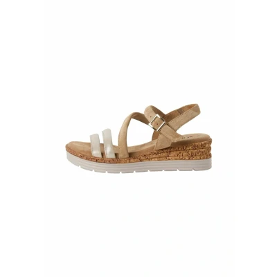 Abbildung von s.Oliver Keilsandalette, Damen, Größe: 38, Beige comb Schuhe