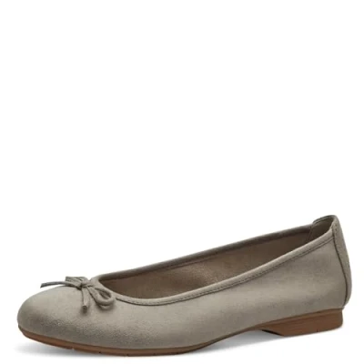 Abbildung von Jana Damen Ballerinas mit Schleife Vegan, Braun (Stone), 37 EU