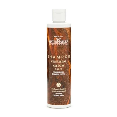 Abbildung von Heißer Kaffee für Braun Shampoo: Ideale Tönung goldene und haselnussbraune Nuancen, Feuchtigkeitsspendend, Bio Beauty Routine warmes Braun, Made in Italy 250 ml
