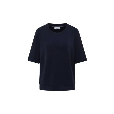Abbildung von Cecil Softes Touch Tshirt basic, Damen, Größe: Large, Blau