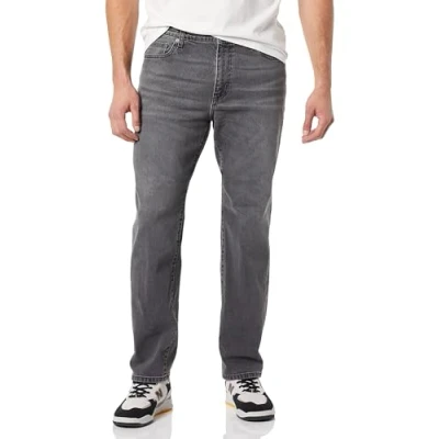 Abbildung von Amazon Essentials Herren Stretchjeans, Gerade Geschnitten, Verwaschenes Grau, 31W / 32L