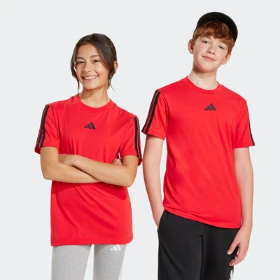 Abbildung von adidas Performance TEE Junior Unisex Tshirt print für Kinder, Größe: 164, Pure ruby/black