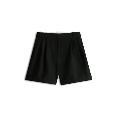 Abbildung von Tommy Hilfiger MIX Pleated Short Shorts, Damen, Größe: 42, Black