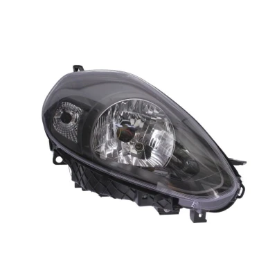 Abbildung von ALKAR 2776349 Scheinwerfer rechts W5W, H4, W21W mit Tagfahrlicht Elektromotor Gehäuse schwarzem Innenteil FIAT: Punto Evo Hatchback