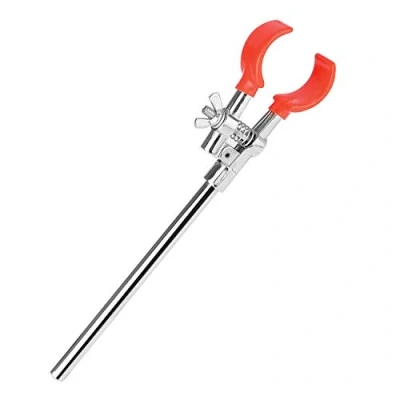 Abbildung von stonylab 2 Zinke Drehgelenk Klemme, Stabil Zweizackig Single Einstellbar, Mehrzweck Prong Swivel Clamp Verstellbare Labor Schraubzwinge mit 7&#039;&#039; Stange, Lab für den Laboreinsatz