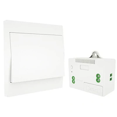 Abbildung von MOES RF433 Funkschalter Batterielose, Funk Lichtschalter Keine Batterie, Wandlichtsschalter Selbstversorgt Verkabelung erforderlich Wandplatte Sender (1 Way Set)