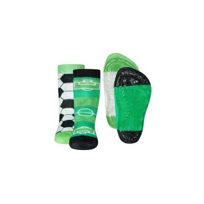 Abbildung von Ewers Stopper 2ERSET Socken Grasgrün hell silber mel. für Kinder, Größe: 31 34,