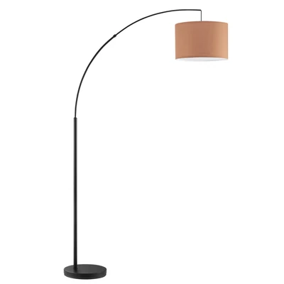Abbildung von OTTO home Stehlampe »Stellan« E27 1 Stk. Bogenlampe Textilschirm Stoff Ø 36cm