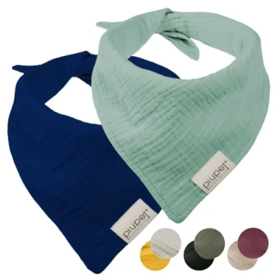 Abbildung von PiuPet® Hundehalstuch (S) I 58x40x40 cm 2er Set Hundehalstücher große Hunde Halstuch Hund stylisches Bandana &amp; kleine Blau/Türkis