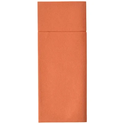 Abbildung von Alvotex Airlaid 50 Besteckservietten Bestecktaschen, Stoffähnlich, hochwertige Einwegserviette, Orange, 32X40 cm