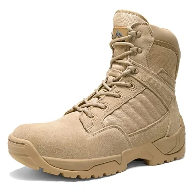 Abbildung von NORTIV 8 Herren Security Tactical Einsatzstiefel Boot Zipper Militär Kampfstiefel Springerstiefel,Size 40,Sand D,Desert