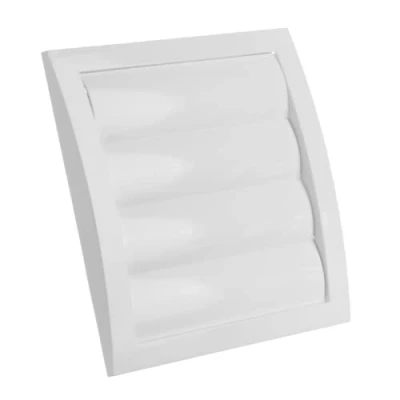 Abbildung von EUROPLAST Ø 150mm Weiß Lüftungsgitter mit beweglichen Lamellen Jalousie Abschlussgitter Rückstauklappe Verschlussklappe