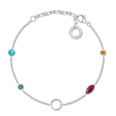 Abbildung von Thomas Sabo Damen Charm Armband Farbige Steine 925er Sterlingsilber X0274 965 7 L19v