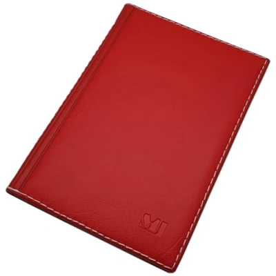Abbildung von myledershop Große Elegante Ausweismappe 18 Fächer MJ Design Germany Made in EU (Design 1 / Rot)