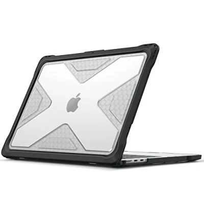 Abbildung von Fintie Hülle Kompatibel mit MacBook Air M3 M2 13,6&quot; (2024 2022) A3113 A2681 Ganzkörper Rugged Hybrid Schutzhülle TPU Stoßstange Case 13.6 Zoll, Transparent