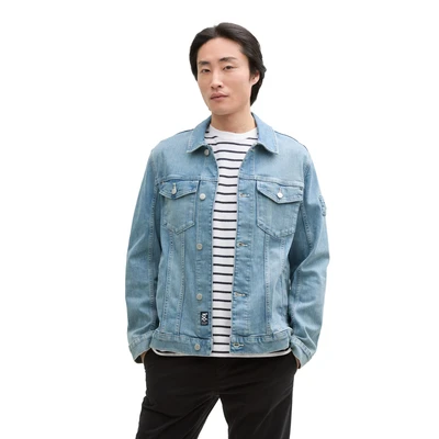 Abbildung von TOM Tailor IM Washed LOOK Jeansjacke, Herren, Größe: XXL, Used light stone blue denim
