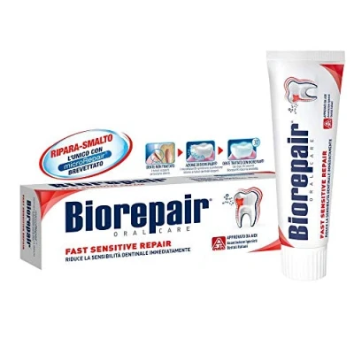 Abbildung von Biorepair Fast Sensitive Zahnpasta, Erfrischt Den Atem mit Minzgeschmack, 75 ml
