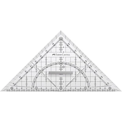 Abbildung von FABER CASTELL 171010 Geometriedreieck Grip mit Griff, 22 cm, 1 Stück