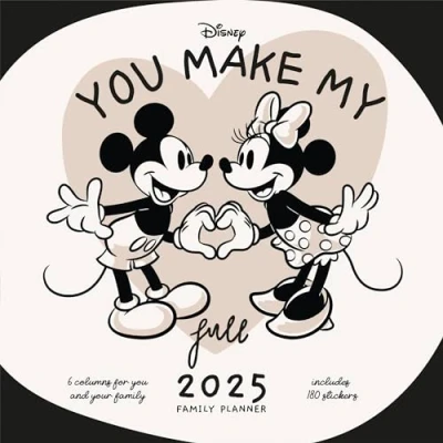 Abbildung von Pyramid Mickey &amp; Friends 2025 Familienplaner, 30x30cm, Familienkalender mit Disney Charakteren, Monatskalender 6 Spalten und Sticker Sheet, nachhaltig nur Papierumschlag