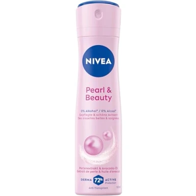 Abbildung von NIVEA Pearl &amp; Beauty Deo Spray, Antitranspirant mit Perlenextrakten Avocadoöl für gepflegte Achselhaut, effektives Deodorant ohne Ethylalkohol 72h Schutz (150 ml)