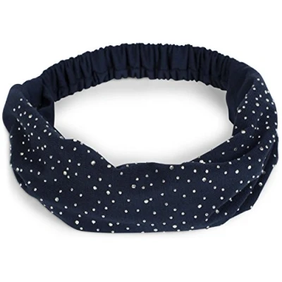 Abbildung von styleBREAKER Damen Haarband mit Strass und Gummizug, Stirnband, Headband, Haarschmuck 04026016, Farbe:Dunkelblau