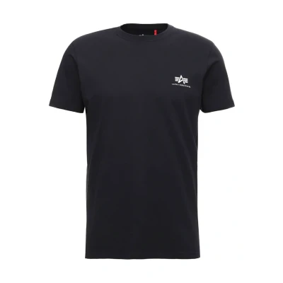 Abbildung von Alpha Industries Small LOGO Tshirt print, Herren, Größe: Small, Rep blue