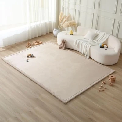 Abbildung von Wolkenweiche Spielmatte Baby 280x200x2,5cm, beige Kinderzimmer Teppich mit hochwertigem Memory Schaum Krabbelmatte rutschfester Unterseite Krabbeldecke Baby, Kinderteppich, Tatami Matte
