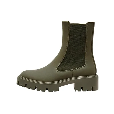 Abbildung von ONLY Damen Schuhe Chelsea Boots ONLBetty 6 Monochrome Stiefeletten mit dicker Sohle 15304868 Forest Green 38