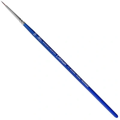 Abbildung von Winsor &amp; Newton 5301020 Cotman Aquarell Synthetikhaar Pinsel Serie 111 Rundpinsel, kurzer Stiel mit exzellenter Sprungkraft, Farbtragekraft und Punktgenauigkeit Nr. 00 1 mm
