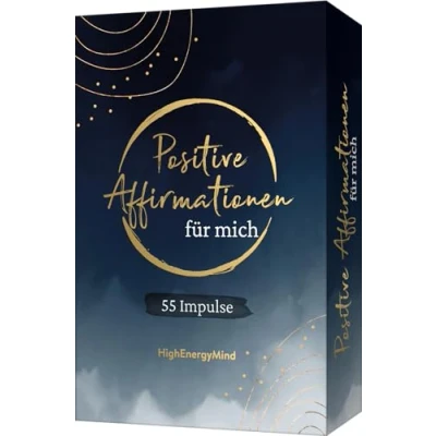 Abbildung von 55 positive Affirmationen für mich: Liebevolle Impulse mehr Glück, Selbstliebe, Achtsamkeit. Karten in edlem Design. Schönes Geschenk zu Geburtstag, Weihnachten, Ostern
