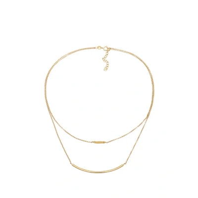Abbildung von Elli Layer Perlen CUFF Basic VER Halskette, Damen, Größe: 36, Gold