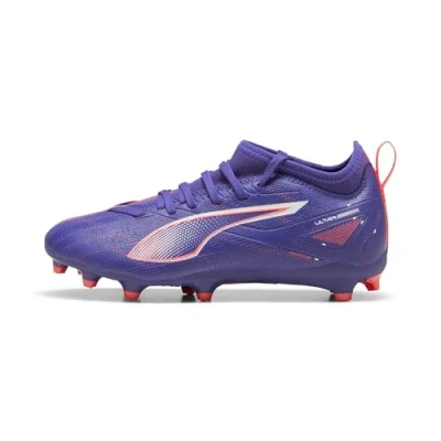 Abbildung von Puma Ultra 5 Match FG/AG JR Unisex Fußballschuh Nocken für Kinder, Größe: 30, Lapis lazuli/white/sunset glow Schuhe