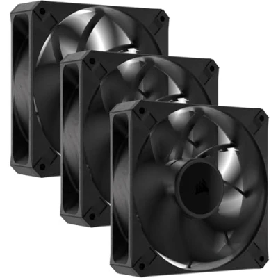 Abbildung von Corsair RS120 MAX 120 mm PWM Dicke Lüfter Hoher Statischer Druck Flüssigkristallpolymer Konstruktion Dreierpack Schwarz