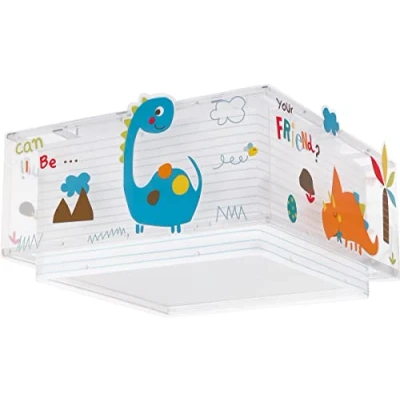 Abbildung von Dalber Deckenleuchte für Kinder Dinos Dinosaurier Tiere, Deckenlampe Kinderzimmer, 73456, E27