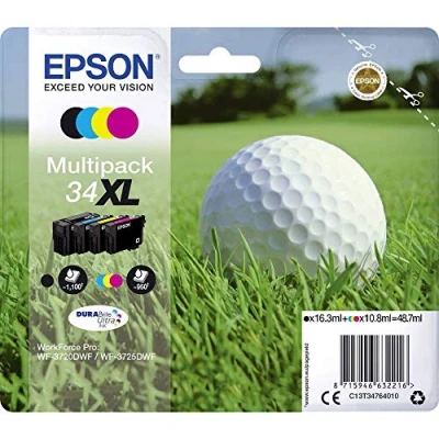 Abbildung von Epson Multipack 4 Farben 34xl, Schwarz / Cyan Magenta Gelb