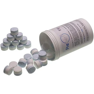 Abbildung von Piebert 2 Phasen Reinigungstabletten kompatibel / Ersatzteil für Kaffeevollautomaten 40 Tabletten in Dose je 3,5g inkl. Bruchschutz Tiefenwirksam Piebert® Qualität Made Germany