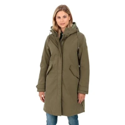 Abbildung von camel active Funktions AUS Einem Organic MIX Parka, Damen, Größe: 38, Dark khaki