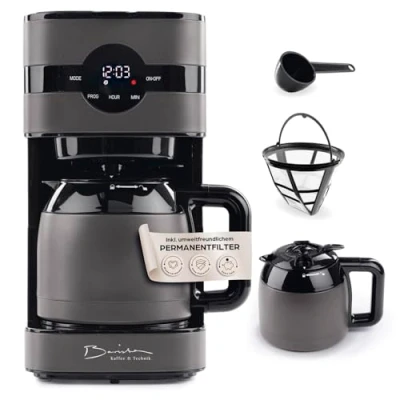 Abbildung von Barista Filterkaffeemaschine Touch Iso Kaffeemaschine mit Isolierkanne Filtermaschine Digitaldisplay &amp; Timerfunktion 900W für 8 Tassen Kaffee 1,25 Liter Kaffeekanne