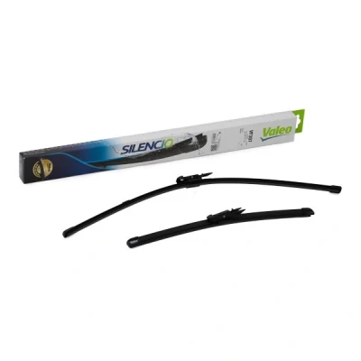 Abbildung von Scheibenwischer Valeo Silencio X.trm, Flat Blade Set 574388 vorne Rahmenlos Top Lock NISSAN: Qashqai / Qashqai+2 I, HYUNDAI: i20 II Hatchback