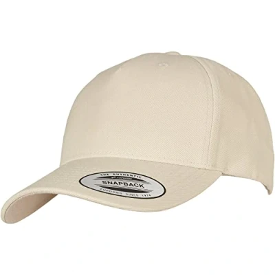 Abbildung von Flexfit YP Classics 5PANEL Curved Visor Snapback Cap, Größe: One Size, Stone