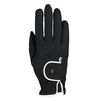 Abbildung von Roeckl Sports Reithandschuh LONA, Ladies Sommer Handschuh, Schwarz/Weiß 8