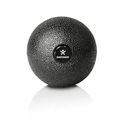 Abbildung von BODYMATE Faszien Ball Durchmesser 8cm Schwarz, Selbstmassage klein Faszientraining Massagebälle Fuß Massage Triggerball