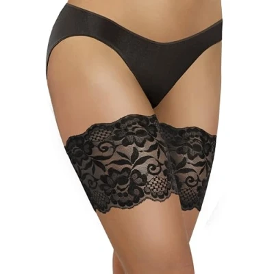 Abbildung von sesto senso Oberschenkelbänder Spitze Sexy Elastische Anti reibung mit 4 Silikonstreifen Schwarz 55 60 S