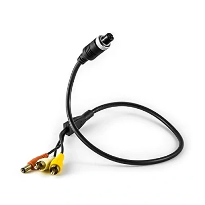 Abbildung von Carmedien 4 Pin Rückfahrkamera Adapterkabel Cinch Adapter (RCA, Video, Audio) 12V 24V Spannungsversorgung Anschlusskabel Niedervoltstecker