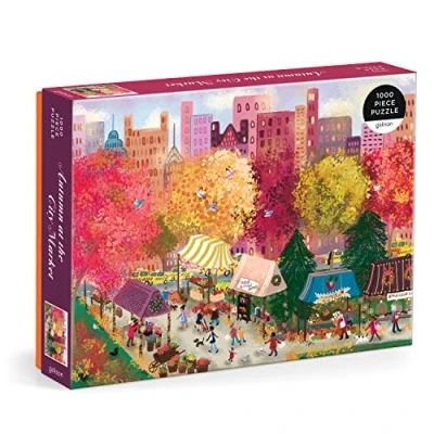 Abbildung von Galison Mudpuppy 9780735380141 Joy Laforme Herbst auf dem Stadtmarkt, Mehrfarbig