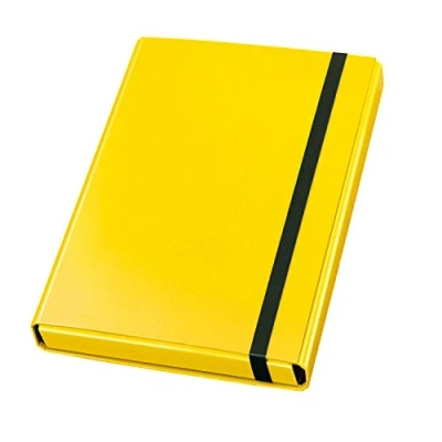 Abbildung von VELOFLEX 4443310 Sammelbox Velocolor, DIN A4, mit Gummizug, Heftbox aus Karton, glanzkaschiert, gelb, 23 x 32 4 cm, 1 Stück